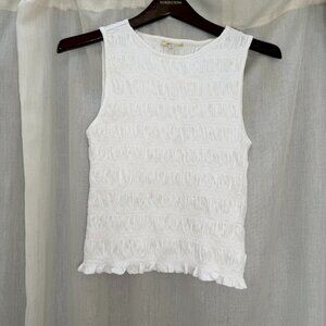 Madewell smocked sleeveless top, size XS (NWT)